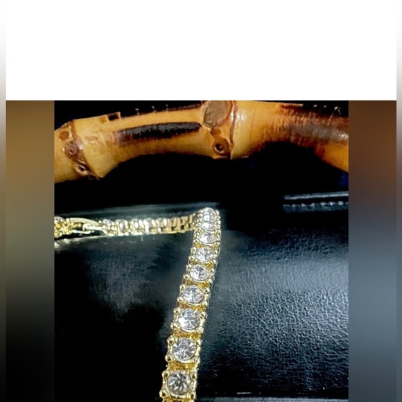 Gold Tennis chain necklace 14k gold fill with VVS CZS - Picture 6 of 10